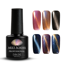 MEET ACROSS 6 PCS/Set Magnetic Cat Eye Nail Gel Chameleon Magic UV Gel Varnish 7ML Holographic Neon UV Soak Off Gel Lacquer 2024 - buy cheap