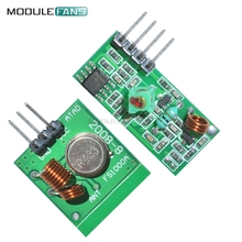 Kit de enlace de transmisor y receptor RF para Arduino ARM MCU DC 5V, 2 pares, 433Mhz, antena externa, modo AM, módulo de voltaje VCC 2024 - compra barato