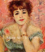100% handmade Pierre Auguste Renoir Oil Painting Reproduction on linen canvas,jeanne samary,Free fast Shipping,Museum quality 2024 - buy cheap