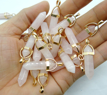 natural stone Quartz Crystal tiger eye Opal mix stone pillar charms chakra Pendants for diy Jewelry making necklaces Accessories 2024 - buy cheap