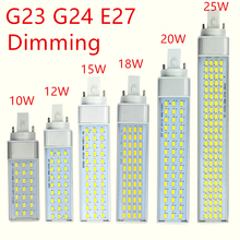 5Pcs/Lot Dimming led Lamp g23 g24 e27 led lamp bulb 10W 12W 15W 18W 20W 25W LED Corn Bulb Lamp Light SMD5730 AC85-265V Tube lamp 2024 - buy cheap