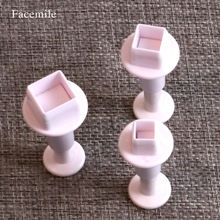 New 3PCS/set Cake Square Plunger Fondant Decorating Sugarcraft Mold Cutter Tools Diy 03075 Gift 2024 - buy cheap