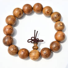 Sennier natural African Wenge wood  Buddhist Prayer Beads  Tibetan  Mala Buddha Bracelet  Rosary Wooden Bangle women men Jewelry 2024 - buy cheap