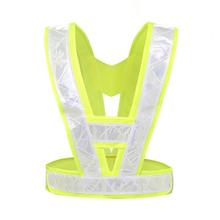 High Visibility Outdoor Cycling 1 Pc V-Shaped Reflective Safety Harness Vest For Traffic for Night Riding Running Jogging 2024 - buy cheap