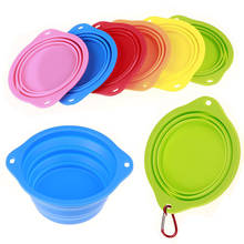 Silicone Foldable Portable Feeding Dog Bowl Cat Pet Collapsible Travel Food Bowls Outdoor Water Dish Puppy Feeder Dogs Supplie 2024 - buy cheap