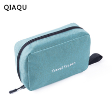 QIAQU2018-Bolsa de cosméticos portátil con cremallera, estuche de belleza de lunares, organizador de maquillaje, bolso de almacenamiento, neceser de viaje 2024 - compra barato
