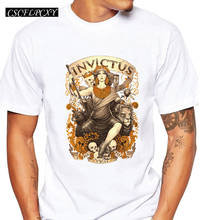 Новая модная мужская Винтажная футболка в стиле панк с принтом черепа, хипстерский цветочный дизайн черепа, топы на заказ для мужчин, Забавные футболки 2024 - купить недорого