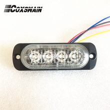 Lámpara LED de alarma de montaje en superficie de advertencia, luz LED de advertencia extrafina de 0,3 pulgadas, 17 patrones de flash, 4x3W, puede sincronizar flash (A4) 2024 - compra barato
