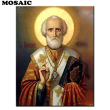 5D DIY Diamond Art Full Square Drill Painting men St. Nicholas Of Myra icon Embroidery Mosaic Cross Stitch Craft Wall Decoration 2024 - buy cheap