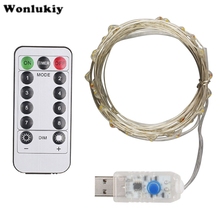 5M 10M USB Port LED Silver Copper Wire String Lights With Remote Controller For Christmas Holiday Party Home Decoration Garlands 2024 - buy cheap