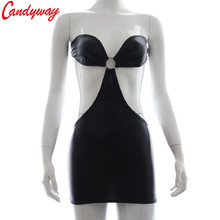 Bra Strapless Collar Style Backless sexy dress evening Sex Erotic Clothes Sexy Nightclub party dresses Bodycon women dress sm 2024 - buy cheap