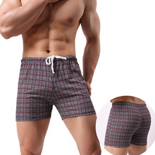 Sexy Men Underwear Boxer Shorts Plaid Panties Man Mid-waist U Convex Pouch Underpants Men's Arrow Pants Cuecas calzoncillos S-XL 2024 - buy cheap