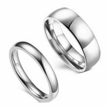 MOREDEAR Romantic Wedding Rings For Lover Gold-Color Stainless Steel Couple Rings For Engagement Party Jewelry Wedding Bands 2024 - buy cheap