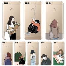 Phone Case For Huawei P8 P9 P10 P20 Lite 2017 P9 Lite Mini P10 Plus P20 Pro P Smart Cartoon Girl Japan Soft Silicone Back Cover 2024 - buy cheap