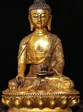 11'' bronze gild gold color carved buddhism tathagata Vairocana Sakyamuni buddha 2024 - buy cheap