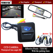 Fuwayda-monitor de espelho retrovisor para carro, + câmera de estacionamento ccd traseira + kit sem fio para hyundai elantra avte 4.3 2024 - compre barato