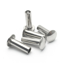 5pcs M8 304 stainless steel flat round head semi-tubular rivet  Hollow nail GB873 8mm-50mm Length 2024 - buy cheap