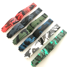 20mm Black Green Blue Red Gray camo silicone Rubber Watchband watch band For Role Strap Daytona Submariner GMT OYSTERFLEX Belt 2024 - buy cheap