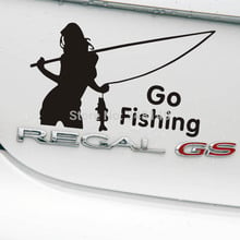 Aliauto Car-Styling Sexy Beauty Go Fishing Car Sticker And Decals Accessories For Ford Focus Volkswagen Golf Renault Toyota Kia 2024 - buy cheap