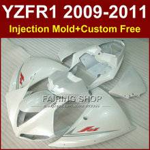 Белые Обтекатели для мотоциклов YAMAHA, литьевая форма YZF R1 09 10 11 12 R1, детали кузова YZF1000 YZF R1 2009 2010 2011 + 7 подарков 2024 - купить недорого