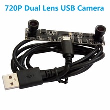 Cámara web ELP de doble lente, módulo de cámara con ángulo de visión de 90 grados para contar personas, análisis de retina, 1,0 megapíxeles HD CMOS OV9712 USB 2024 - compra barato