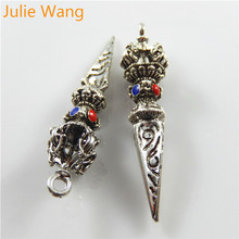 Julie Wang 2PCS Antique Charms Creative Swords Model Hanging Charms Pendants Jewelry Making Earring Necklace Accessory 2024 - buy cheap