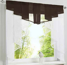 Cortinas de café para cozinha, novo design, costura romana, cozinha, valança, tule, itens decorativos, venda imperdível 2024 - compre barato