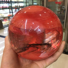 Массивный 90-100 мм красный плавленый Камень Сфера рейки целебная энергия хрустальный шар из Поделочного Камня для дома и свадьбы decora 2024 - купить недорого