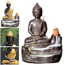 Ceramic Buddha Incense Burner Holder Buddhist Statue Porcelain Backflow Censer Incense Burners Home Decor Office Teahouse Gift 2024 - buy cheap