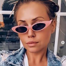 Cute Pink Cat Eye Sunglasses Retro Shade For Women Ultra Light Skinny Cateye Sun Glasses Sexy Fashion Triangular Glasses Oculos 2024 - buy cheap