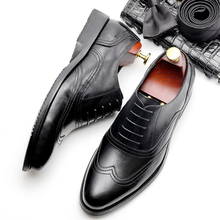 Zapatos formales de cuero oxford para hombre, calzado para vestir, boda, oficina, con cordones, 2020 2024 - compra barato