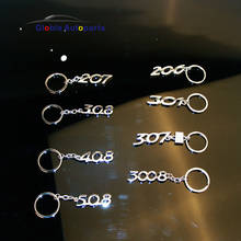 Key Ring For Peugeot Car Logo 207  307 308 408 3008 508 Keyring Car Styling Alloy Key Ring Keychain Keyrings 2024 - buy cheap