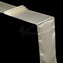 5PCS New Ivory Cream Satin Table Runners 12" x 108'' Wedding Party Banquet Decorations 30cm x 275cm 2024 - buy cheap