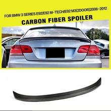 Car-Styling Carbon Fiber Rear Wings Car Trunk Lip Spoiler for BMW 3 Series E92 325i 328i 330i Coupe 2007 - 2013 2024 - buy cheap