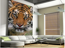 Custom papel DE parede infantil. The Tiger Close murals for children room sitting room TV setting wall waterproof wallpaper 2024 - buy cheap