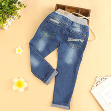 Lançamento calças jeans casuais para bebês meninas jeans de algodão calças compridas para crianças primavera outono calças casuais 2024 - compre barato