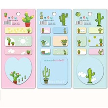 Cute Cactus N Times Memo Pad Cartoon Unicorn Flamingo Sticky Notes Notepad Bookmark Stationery stickers Gift school supplies 2024 - buy cheap