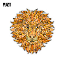 YJZT 13.4CM*13.4CM Personality Lion Head Print PVC Motorcycle Car Sticker 11-00633 2024 - buy cheap