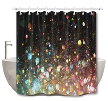 72'' Glitter Polka Dot Rainbow Of Lights Bright Bathroom Waterproof Fabric Shower Curtain Polyester 12 Hooks Bath Accessory Sets 2024 - buy cheap