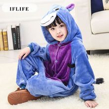 Onesie Hooded Donkey Children Pijama Kids Animal Cosplay Pajamas One Piece Sleepwear Halloween Costume Jumpsuit 2024 - buy cheap