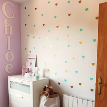 Adesivo de parede para decoração de quarto infantil, adesivo de coração para crianças, decoração de parede para quarto de menina 2024 - compre barato