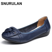 SNURULAN Handmade genuine leather ballet flat shoes women female casual shoes women flats shoes slip on leather car-styling flat 2024 - buy cheap