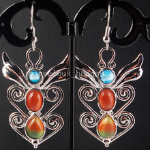Free Shipping Fashion Jewelry 29x41mm Fashion Multicolor Cat Eye Dangle Earrings C3790 2024 - buy cheap