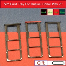 Peças de reposição para celulares huawei, suporte para cartão sim e memória com bandeja para honor honor play 7c LND-AL30 al40 sim e micro sd 2024 - compre barato