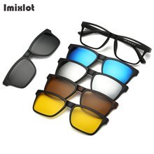Imixlot 5pc/set Magnetic Clip Sunglasses Women Glasses with Magnetic Clip on Sunglasses Polarized For Male Multi-Purpose Eyewear 2024 - buy cheap