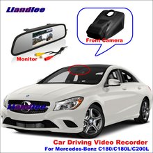 Автомобильный видеорегистратор Liandlee, фронтальная камера, видеорегистратор, зеркальный монитор для Mercedes Benz C180 C180L C200L HD, автомобильная камера 2024 - купить недорого