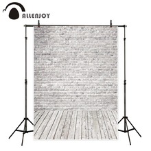 Allenjoy-Fondo de fotografía de color claro, pared de ladrillo, Fondo de suelo de madera, sesión fotográfica, estudio fotográfico, tela de fotomatón, nueva decoración 2024 - compra barato