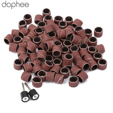 Dophee-Bandas de lijado + 2 uds. De tambor de lijado, herramienta rotativa Dremel, accesorios Dremel, 100mm, grano 80 #, 12,5mm, gran oferta, 3,17 Uds. 2024 - compra barato