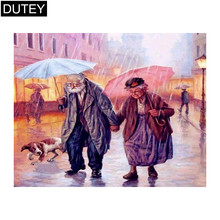 Full Square/Round Drill 5D DIY Diamond Painting"Old man plays an umbrella"Embroidery Cross Stitch Mosaic Home Decor Gift JCC 2024 - buy cheap