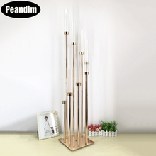 PEANDIM 8 Heads Metal Candelabrum Candle Holders Wedding Table Centerpiece Engagement Flower Stand Home Candelabra Decorations 2024 - buy cheap